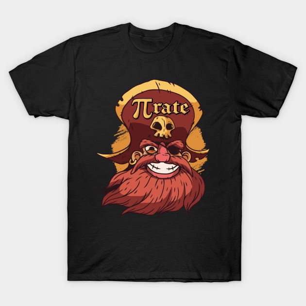 Pirate Math - Pi Rate Design for Pi Day T-Shirt by Graphic Duster